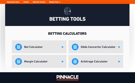 pinnacle bet calculator.